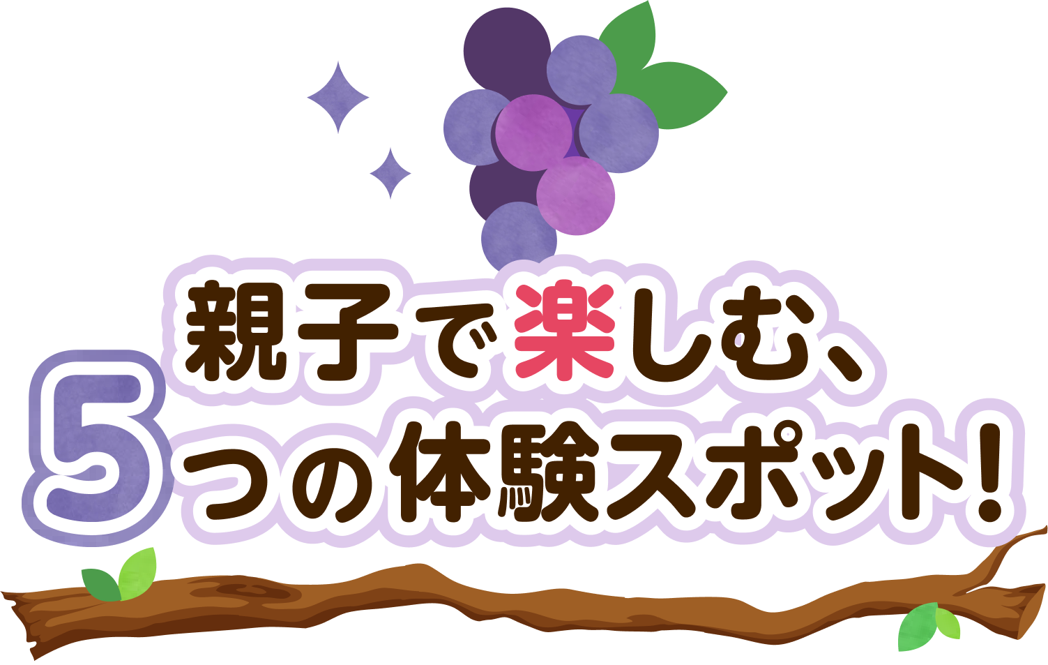 親子で楽しむ、5つの体験スポット！